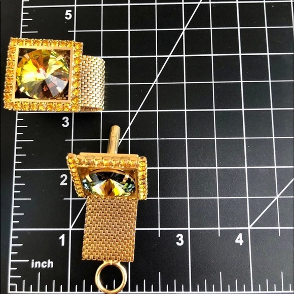 Mens Cufflinks 1960s RARE Heliotrope Austrian Crystal - Picture 11 of 15
